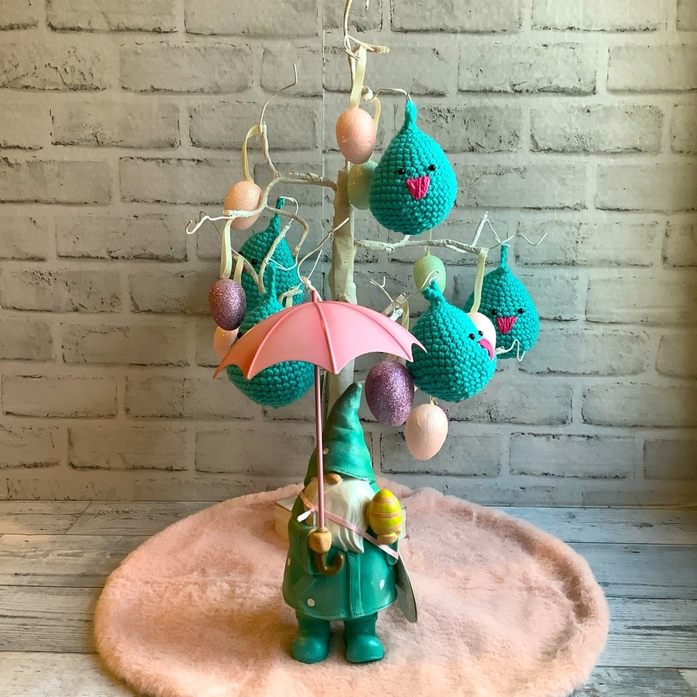 Simply Spring Easter Resin Gnome With Umbrella